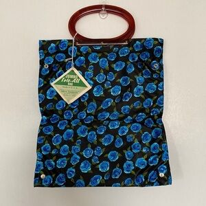 Lady's Pride
60's Rose Print Jumbo Tote-All bag  Vintage